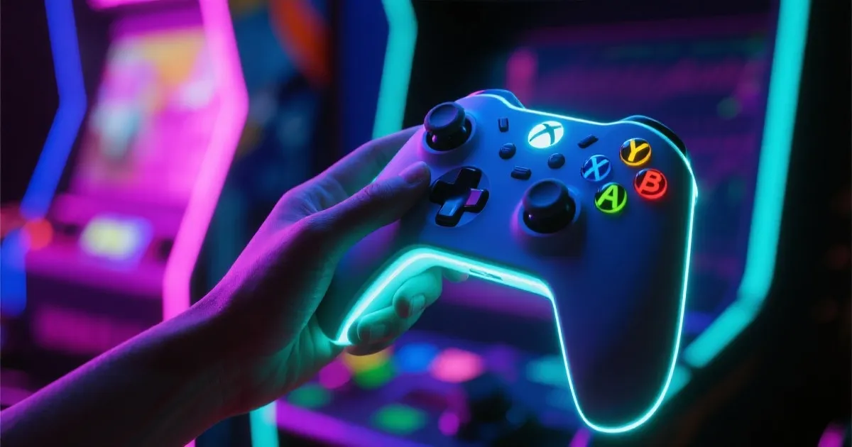 Game neon background